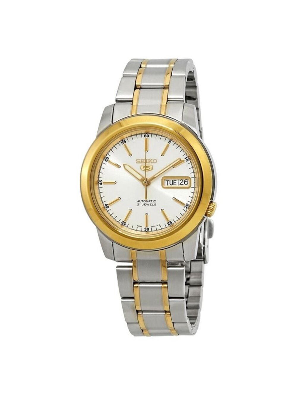 NWT Seiko Series 5 Automatic White Dial Men's Watch
